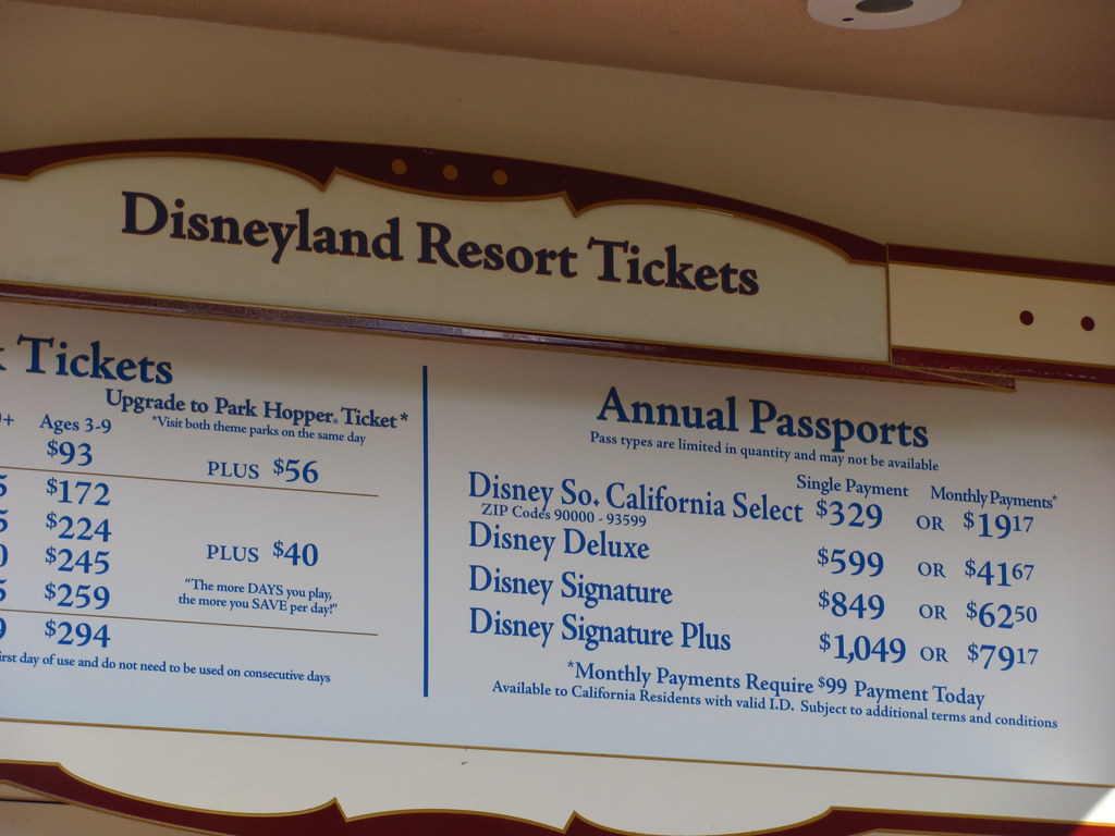Disneyland price increase